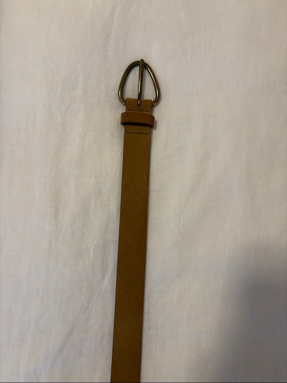 Banana Republic Tan Leather Belt with Brass Buckle